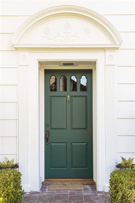 Light Green with a Grey Exterior. . Where is the green door in color or die